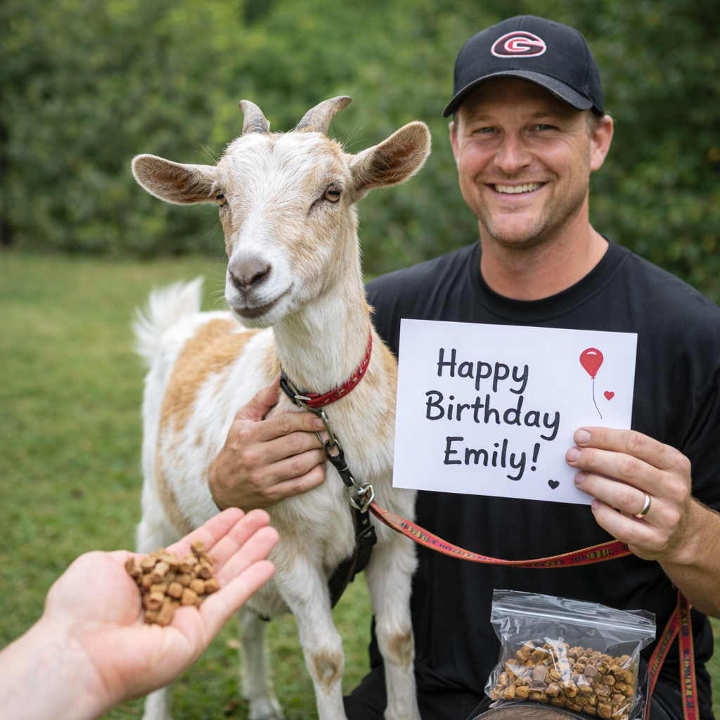 Goats visiting for a Goat Gram