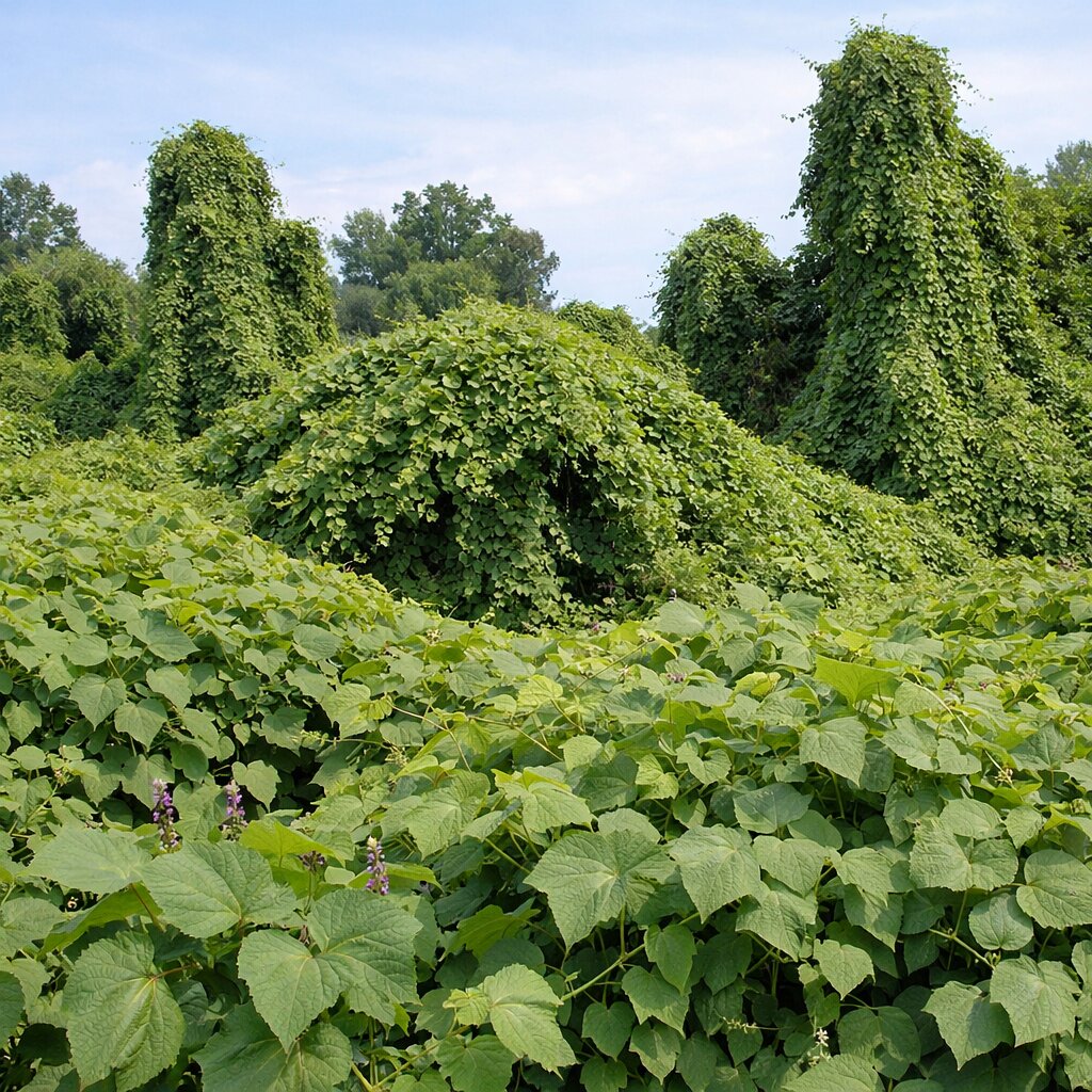Goats eating ivy and kudzu